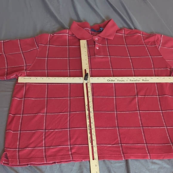 Red Checkered Polo Shirt - Picture 3 of 4